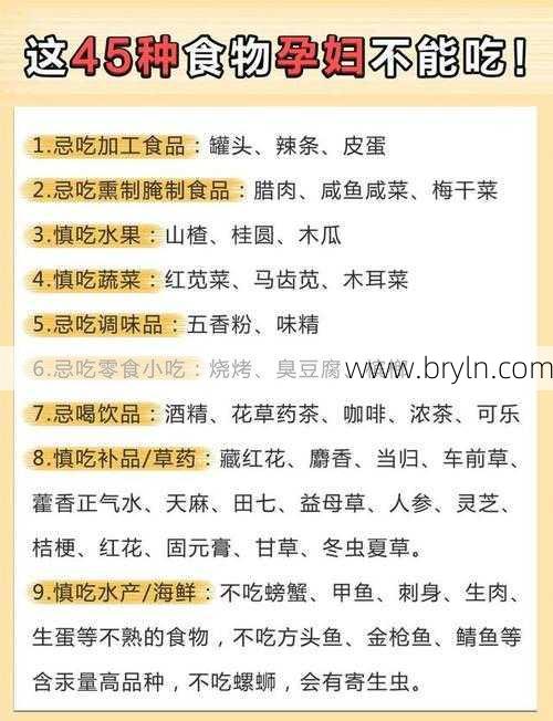 孕早期不能吃什么()