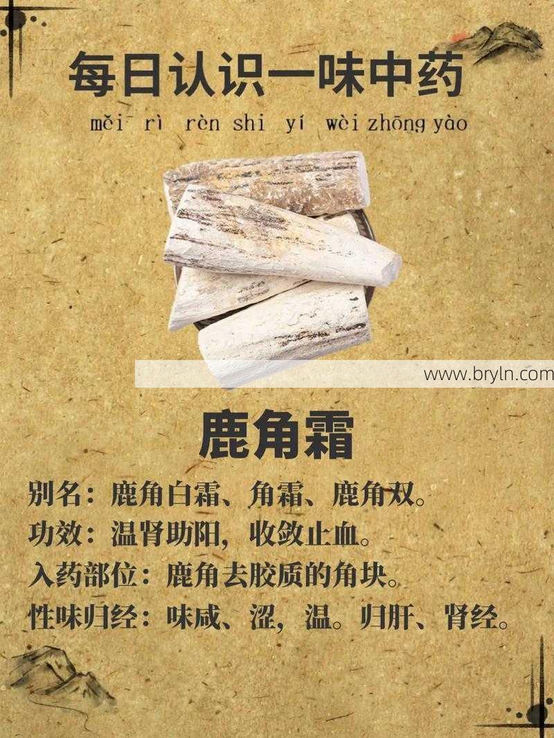 鹿角霜的作用(那些用过鹿角的中成药，你了解多少)